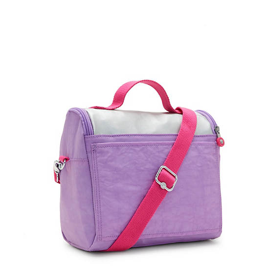 Kipling New Kichirou Lunch Bag Bags Purple Candy Block | CA 2151TC